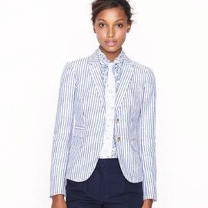 J crew schoolboy blazer seersucker